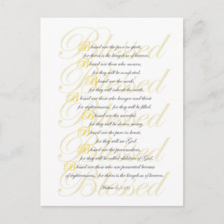 Carte Postale Mathew 5 : 3-10