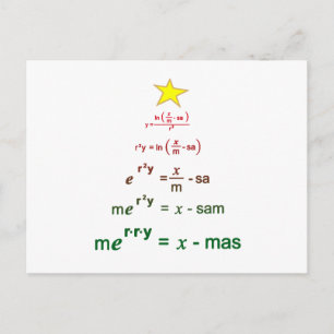 Carte Postale Maths de Noël