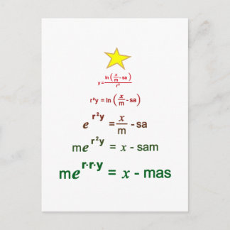 Carte Postale Maths de Noël