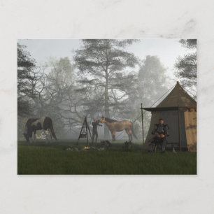 Carte Postale Matin au camp des Chevaliers