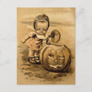 Carte Postale Matin d'Halloween (Carte d'Halloween Vintage)