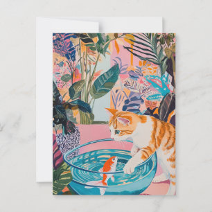 Carte postale Matisse Vintage Cat