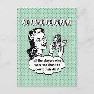 Carte Postale Matrices drôles - je voudrais remercier