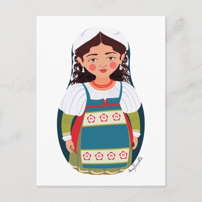 Carte postale Matriochka italienne (Devant)