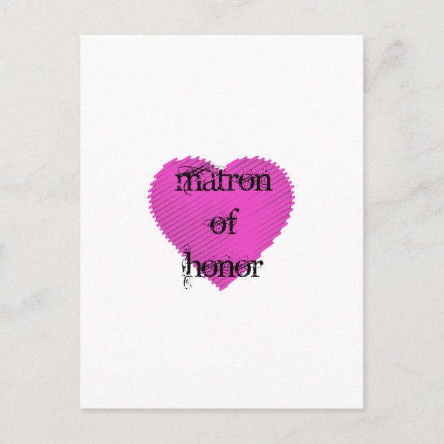 Carte Postale Matron d'honneur (Devant)