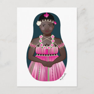 Carte postale Matryoshka Bougainvillean