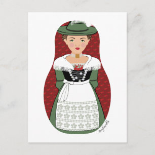 Carte postale Matryoshka en Allemagne, Bavière