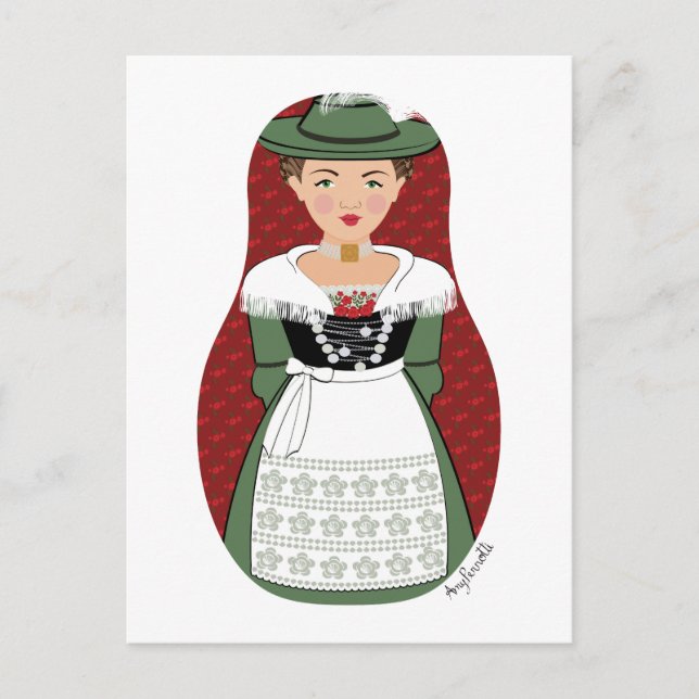 Carte postale Matryoshka en Allemagne, Bavière (Devant)