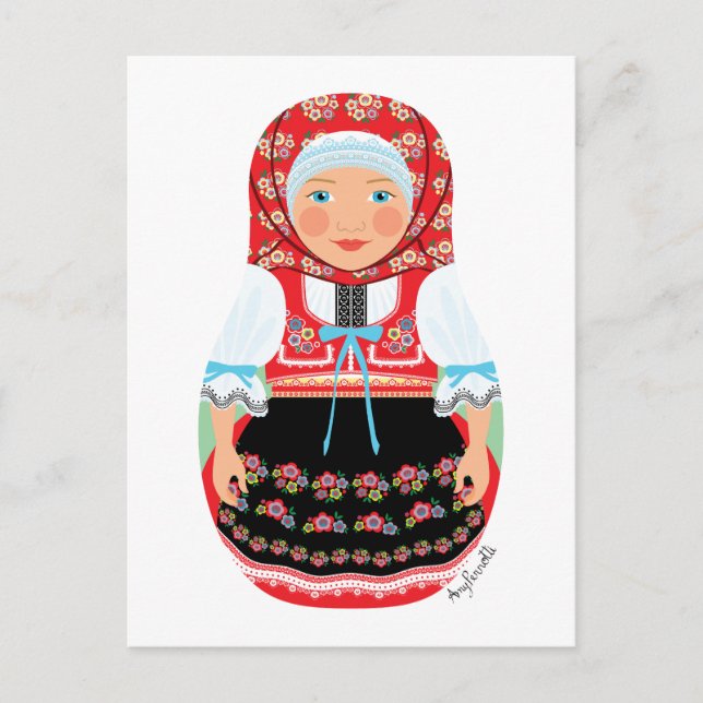 Carte postale Matryoshka tchèque (Devant)