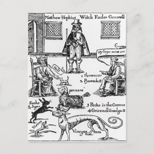 Carte Postale Matthew Hopkins, général de Witchfinder (Devant)