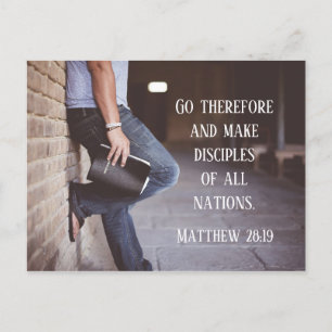Carte Postale Matthieu 28:19-20 Allez faire des disciples de tou