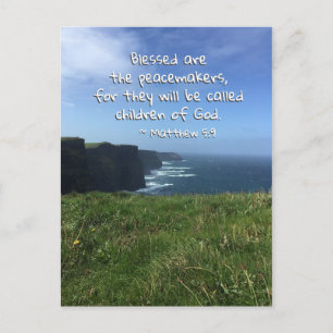 Carte Postale Matthieu 5:9 Heureux sont les Peacemakers, Irlande