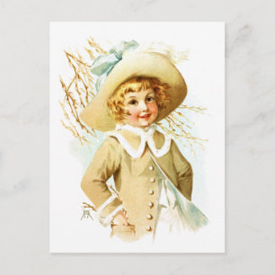 Carte Postale Maud Humphrey : Une fille de printemps sous le cha