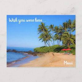 Carte Postale Maui Beach Umbrella Voudriez Que Vous Soyez Ici