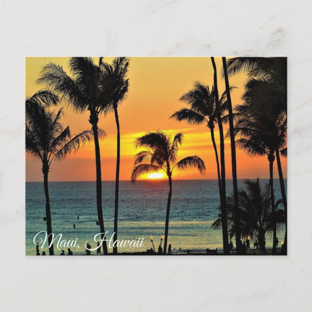 Carte postale Maui, Hawaii Sunset Photography (Devant)