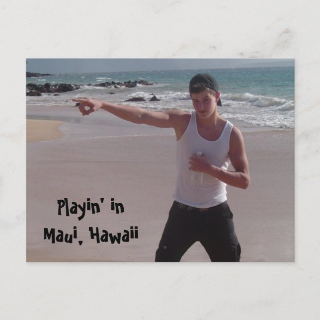 Carte Postale Maui Hawaii Sur La Plage (Devant)