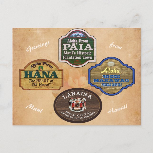 Carte Postale Maui Towns  (Devant)