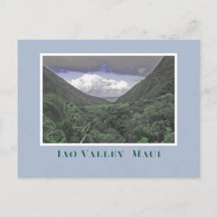 Carte Postale Maui, Vallée d'Iao/ ciel dramatique, Vallée verdoy