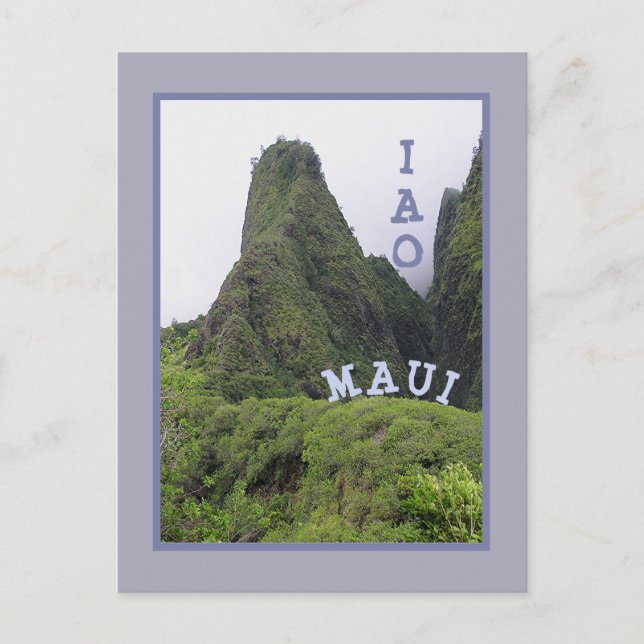 CARTE POSTALE MAUI VERDOYANT ET LUXURIANT DANS LA VALLÉE D'IAO (Devant)