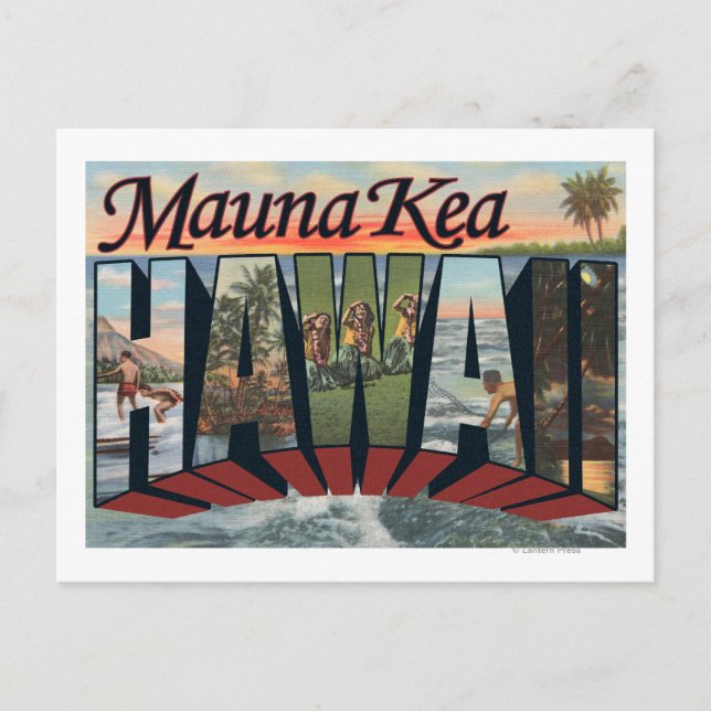 Carte Postale Mauna Kea, Hawaii - Scènes de grandes lettres (Devant)