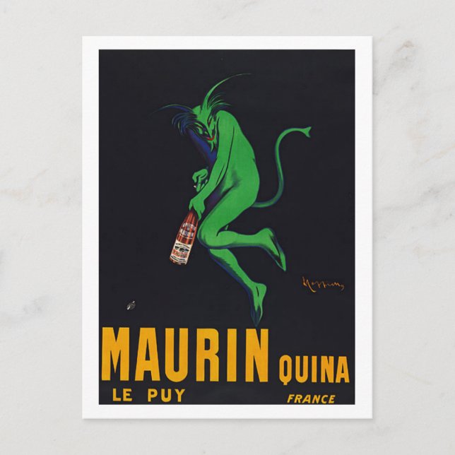 Carte Postale Maurin Quina Absinthe (Devant)
