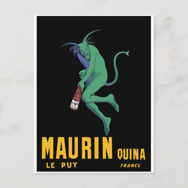 Carte Postale Maurin Quina - Cappiello 1906 - absinthe Apertif (Devant)