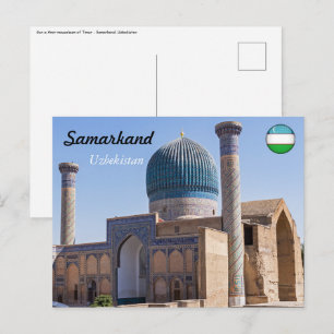 Carte Postale Mausolée d'Amir Timur - Samarkand, Ouzbékistan