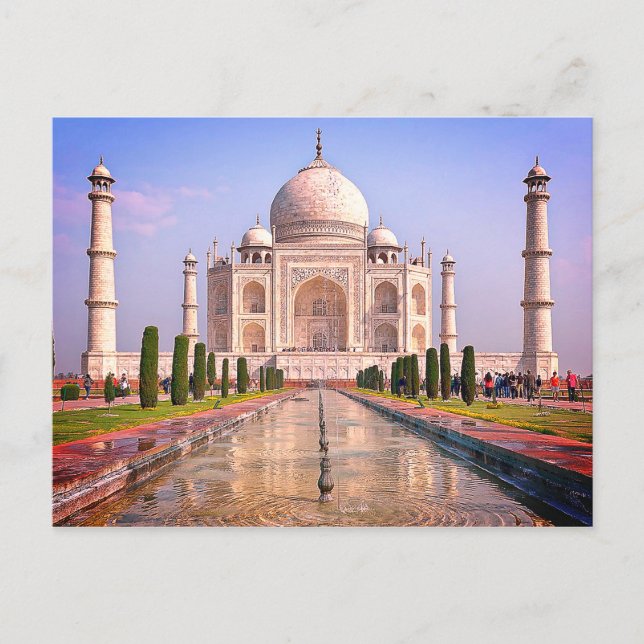 Carte Postale Mausolée taj mahal Inde (Devant)