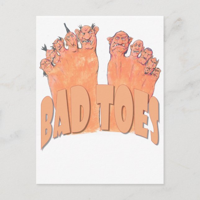 Carte Postale Mauvais orteils (Devant)