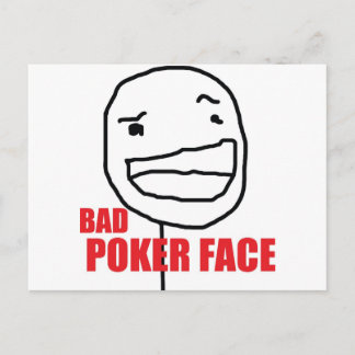 Carte Postale Mauvais visage de poker