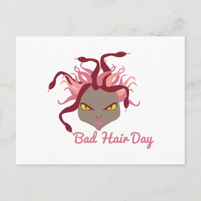 Carte Postale Mauvaise journée des cheveux (Devant)