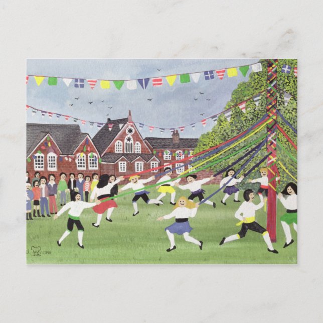 Carte Postale Maypole Dancing 1991 (Devant)