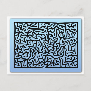 Carte Postale Maze de brindilles bleues