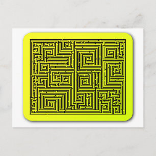 Carte Postale Maze de tourbillon jaune