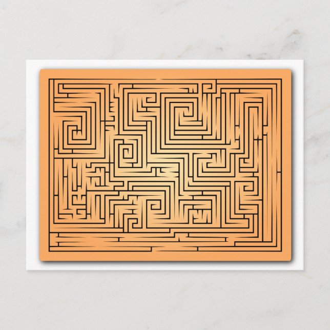 Carte Postale Maze orange (Devant)