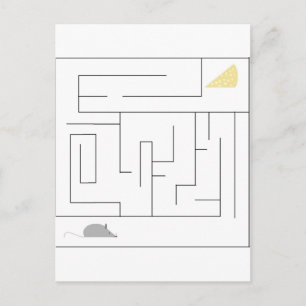 Carte Postale Mazout à la souris et au fromage