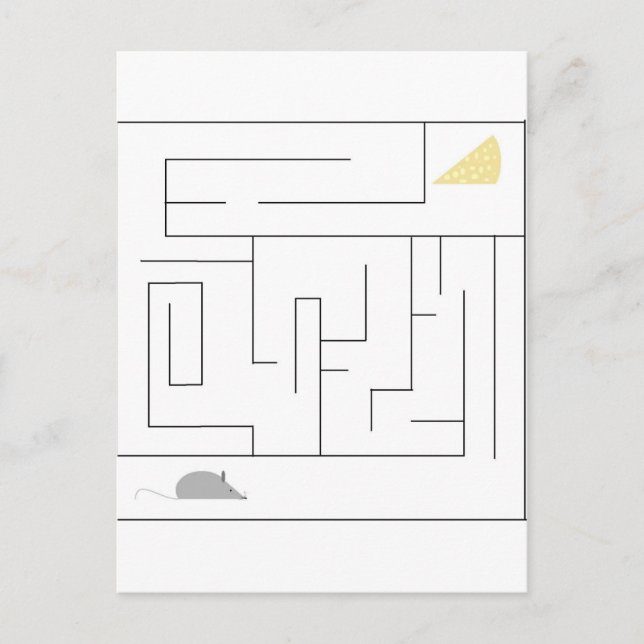 Carte Postale Mazout à la souris et au fromage (Devant)