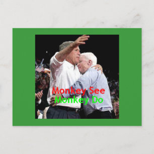Carte postale McCain Bush Hug