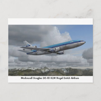 Carte Postale McDonnell Douglas DC-10 de KLM Royal Dutch Airline
