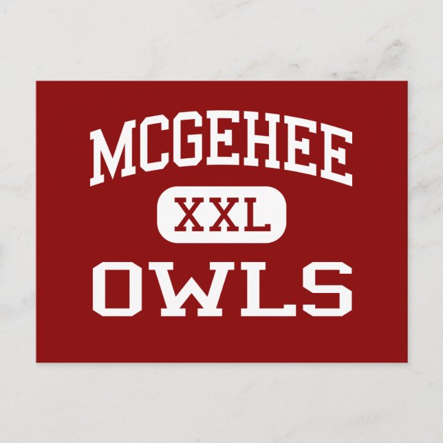 Carte Postale McGehee - Owls - Lycée - McGehee Arkansas (Devant)