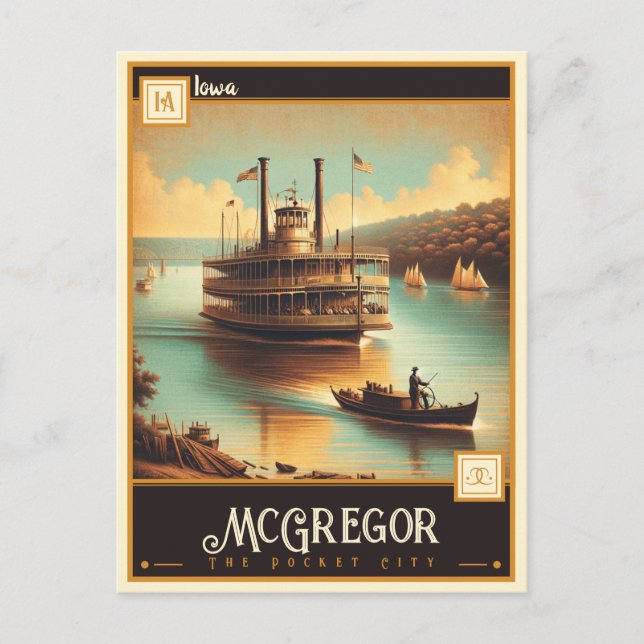 Carte Postale McGregor, Iowa | VINTAGE (Devant)