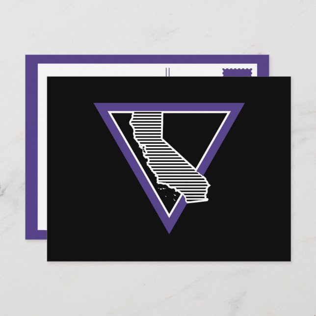 Carte Postale mcm rayé triangle californie (Devant / Derrière)