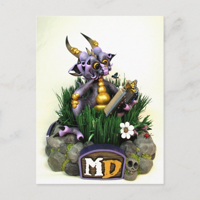 Carte postale MD Purple Reading Dragon (Devant)