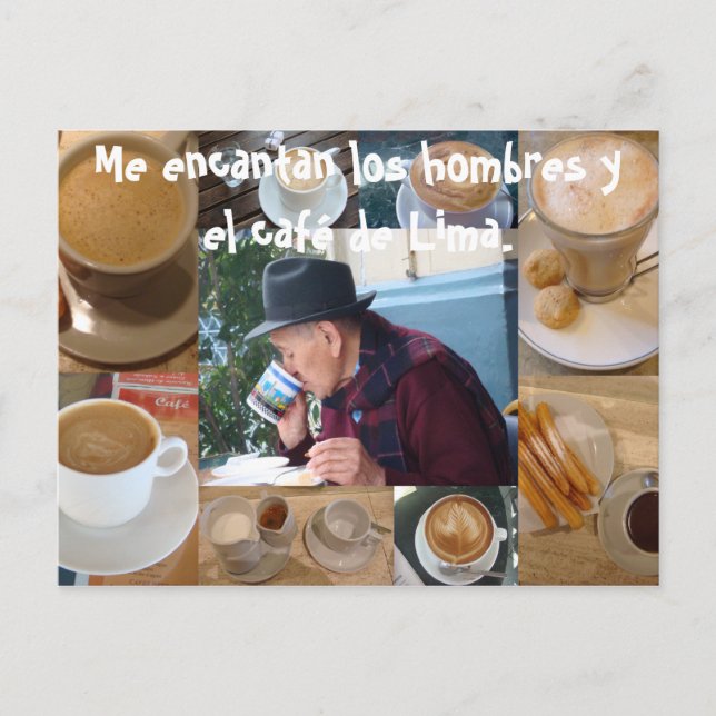 Carte Postale Me Encanta el Cafe (Devant)