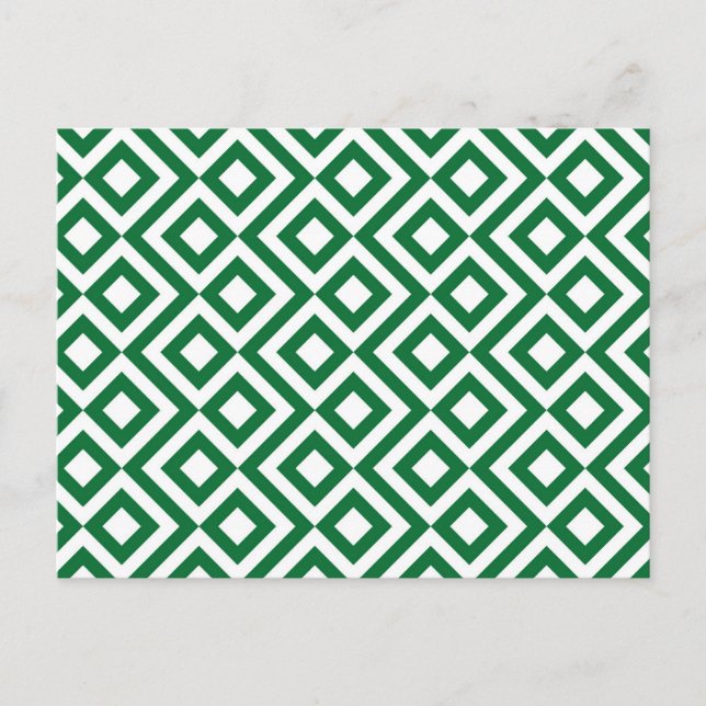 Carte Postale Meander vert et blanc (Devant)