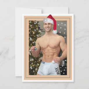 Carte Postale Mec les plus Chauds de la Planète ! Père Noël musc