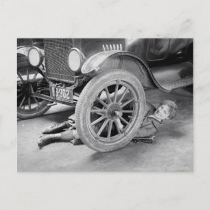 Carte Postale Mécanicienne, 1920