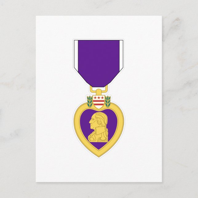 Carte Postale Médaille du coeur pourpre (Devant)