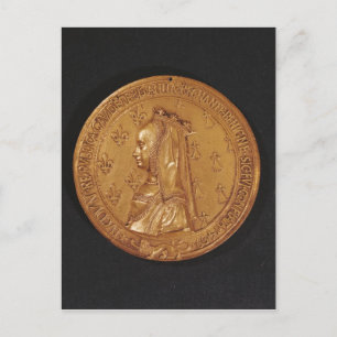 Carte Postale Médaille représentant Anne de Bretagne