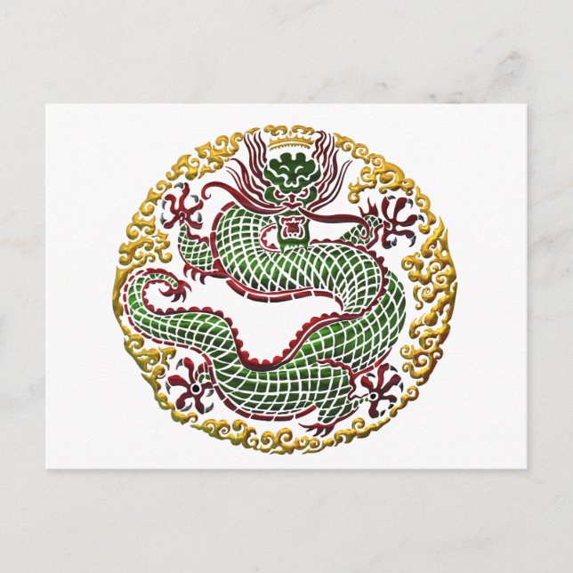 Carte Postale Médaillon Dragon (Devant)
